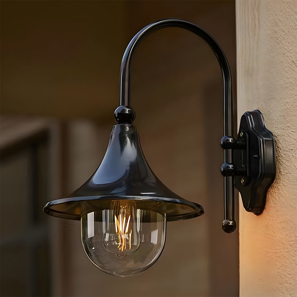 Vintage Buiten Wandlamp van Aluminium met IP54 Bescherming – Zwart-3