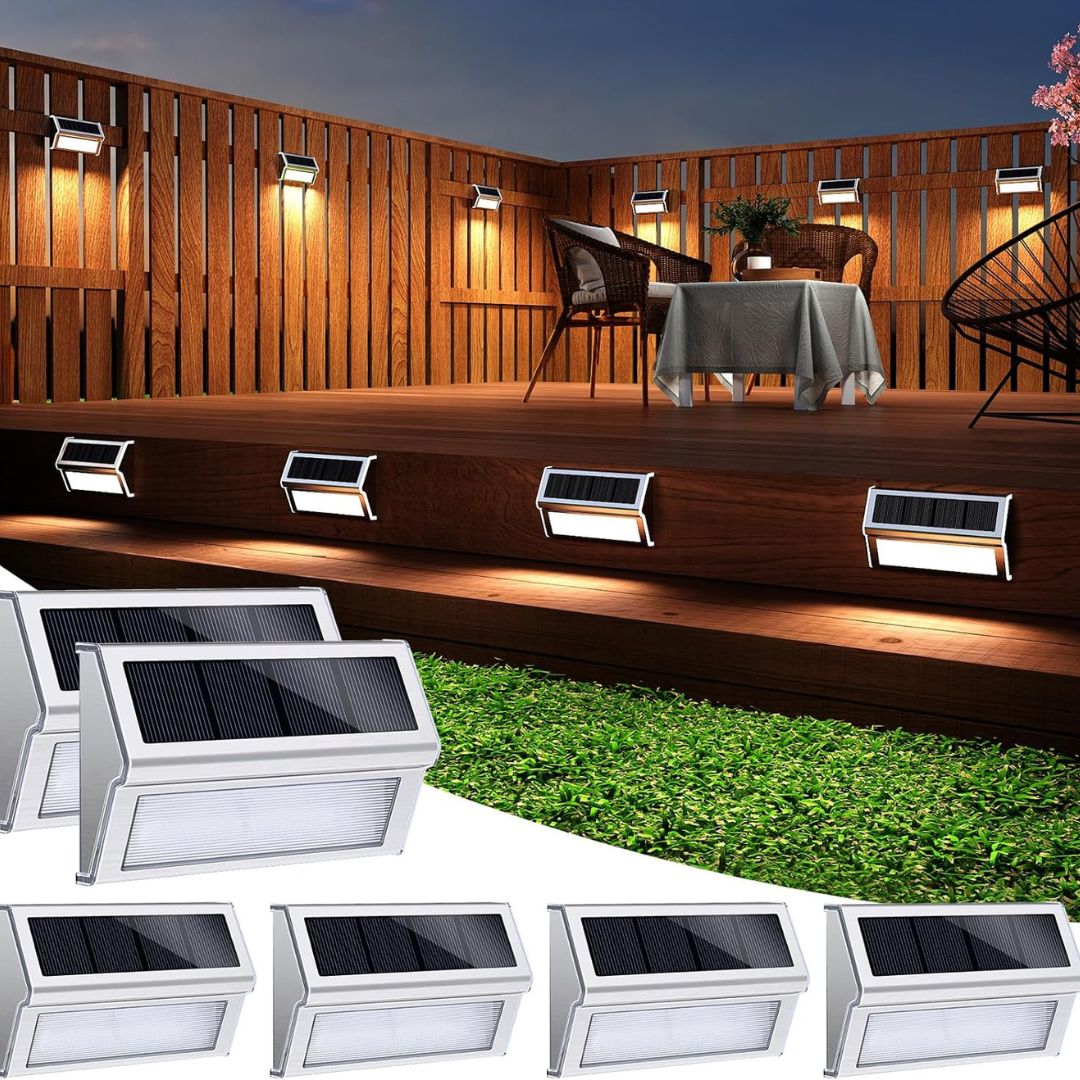 Zonne-energie LED Wandlamp Waterdicht RVS Warm Wit Automatisch Aan/Uit