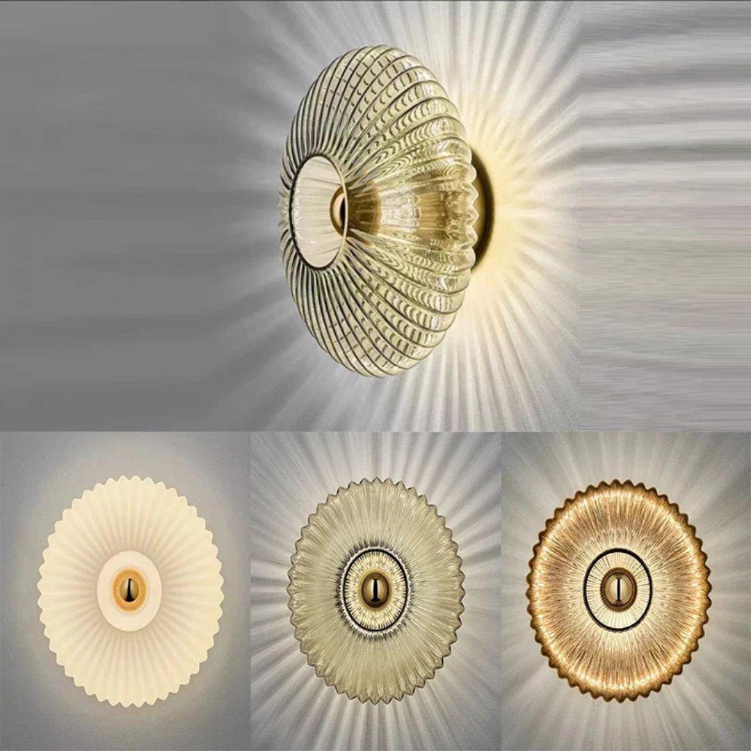 Retro Glazen Wandlamp Rookgrijs LED E27 Warm Wit