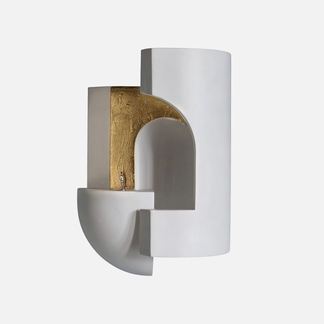 Wandlamp Wit Pleisterwerk LED Binnenlamp Gebogen Ontwerp