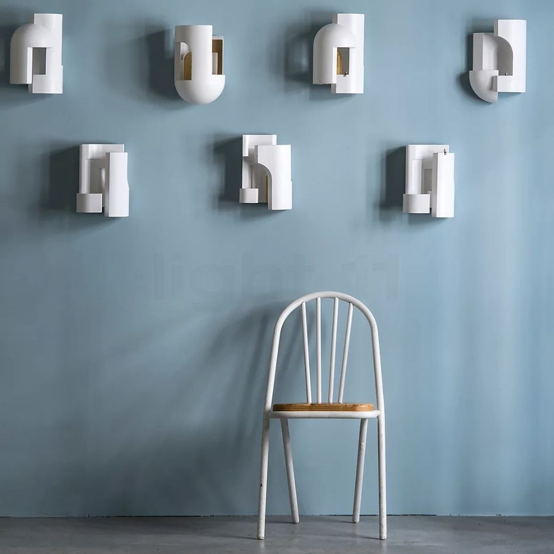 Wandlamp Wit Pleisterwerk LED Binnenlamp Gebogen Ontwerp