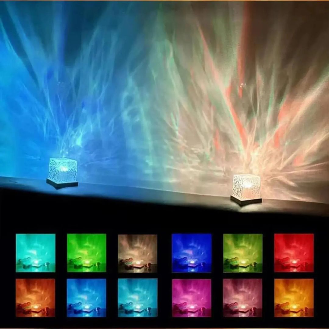 Ocean Wave Projectorlamp – 16 Kleuren, Dimbaar, Met Afstandsbediening