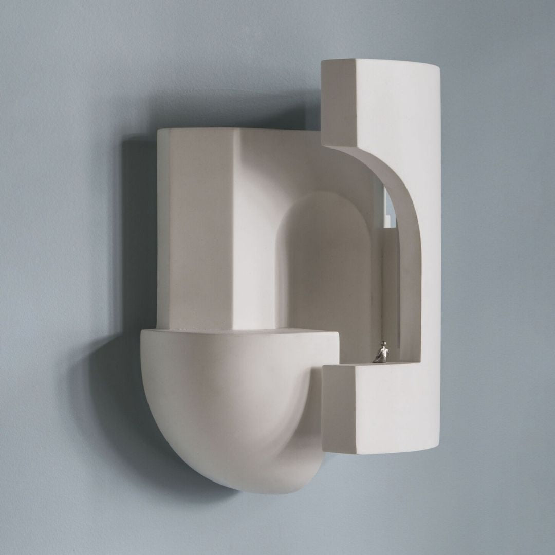 Wandlamp Wit Pleisterwerk LED Binnenlamp Gebogen Ontwerp