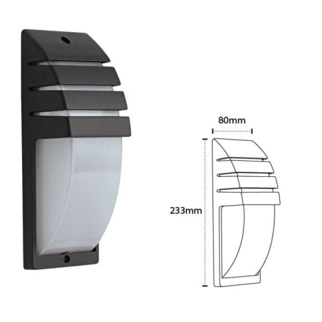 Buitenwandlamp met 6W LED, Grafietgrijze Aluminium Buitenlamp