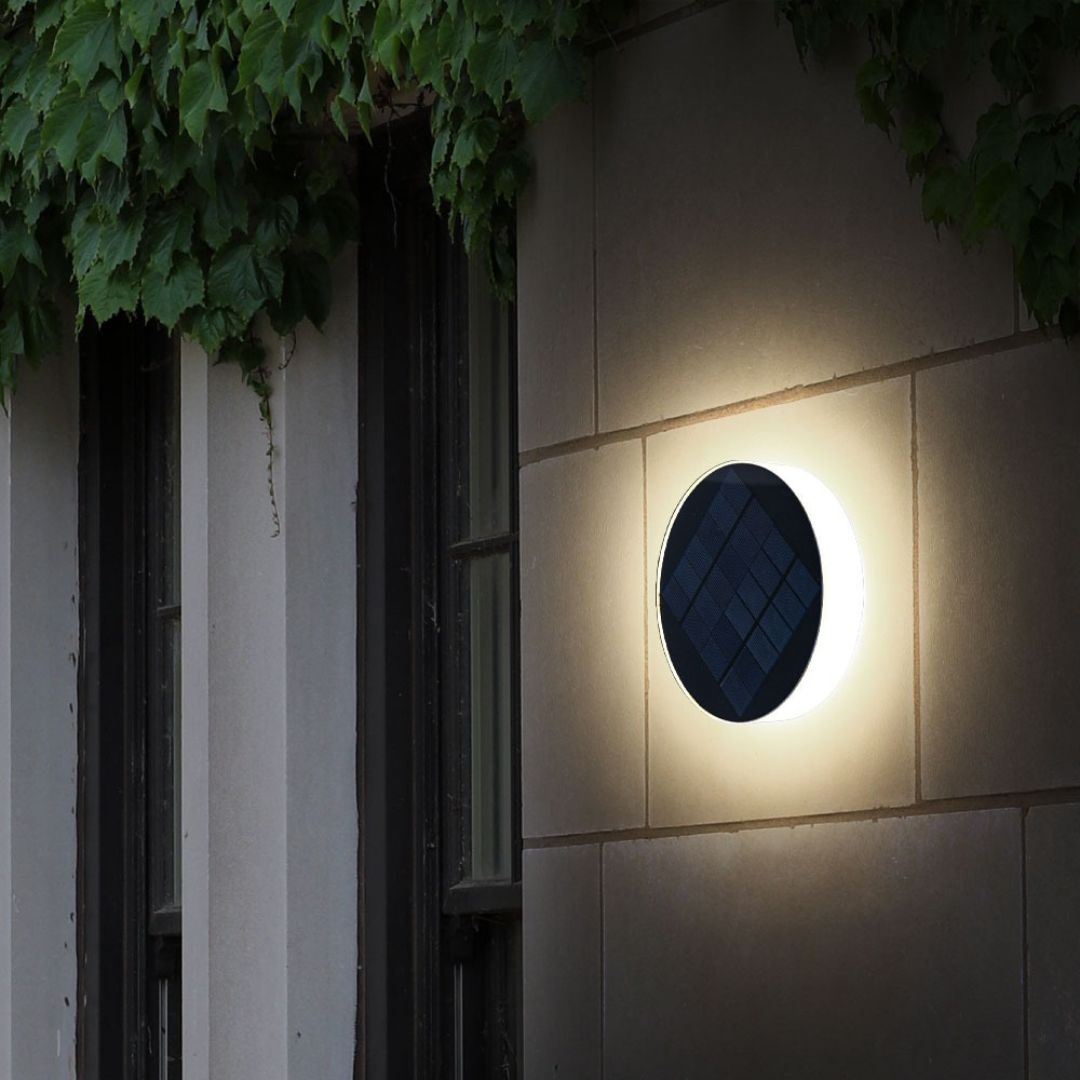 Zwarte Solar LED Tuinlamp met Grondspies voor Buiten