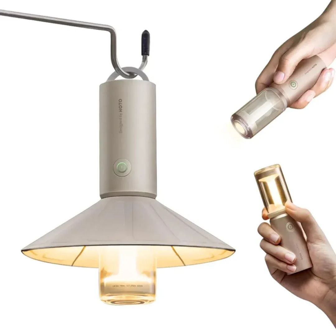 3-in-1 Oplaadbare Kampeerlamp met Zaklamp & Sfeerverlichting