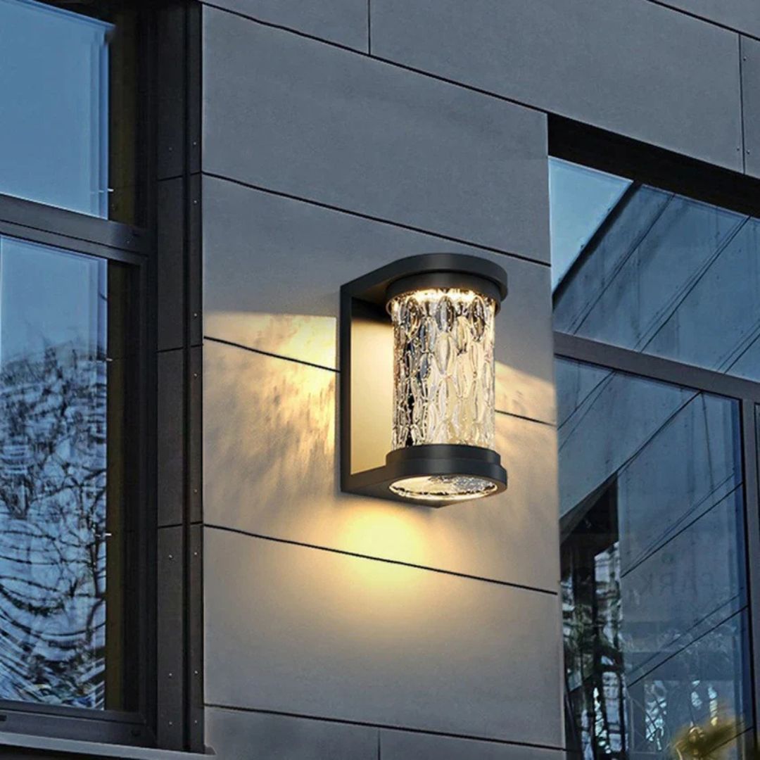Buitenwandlamp IP65 LED Kristaleffect RVS Lamp