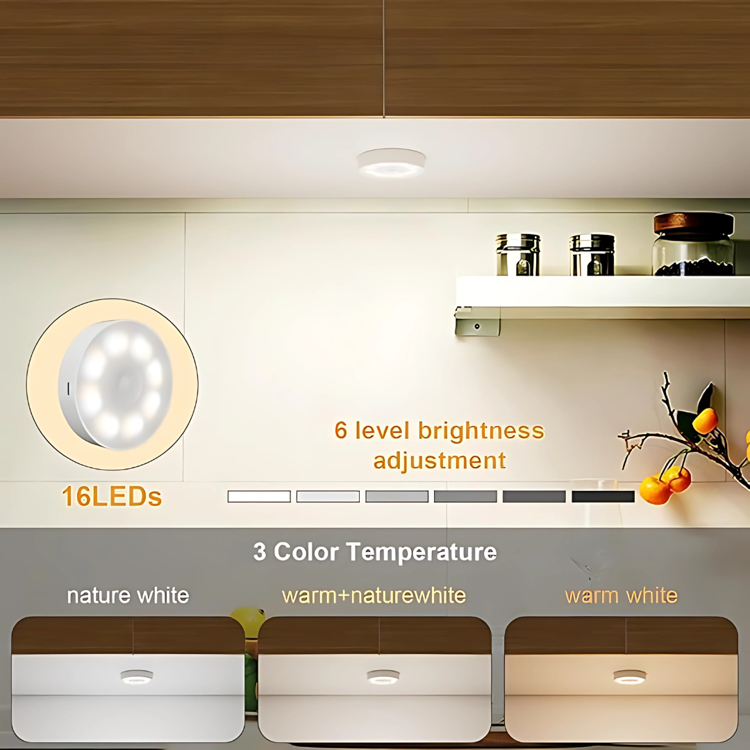 Draadloze Kastverlichting met Bewegingssensor & Afstandsbediening – 3 Kleurtemperaturen