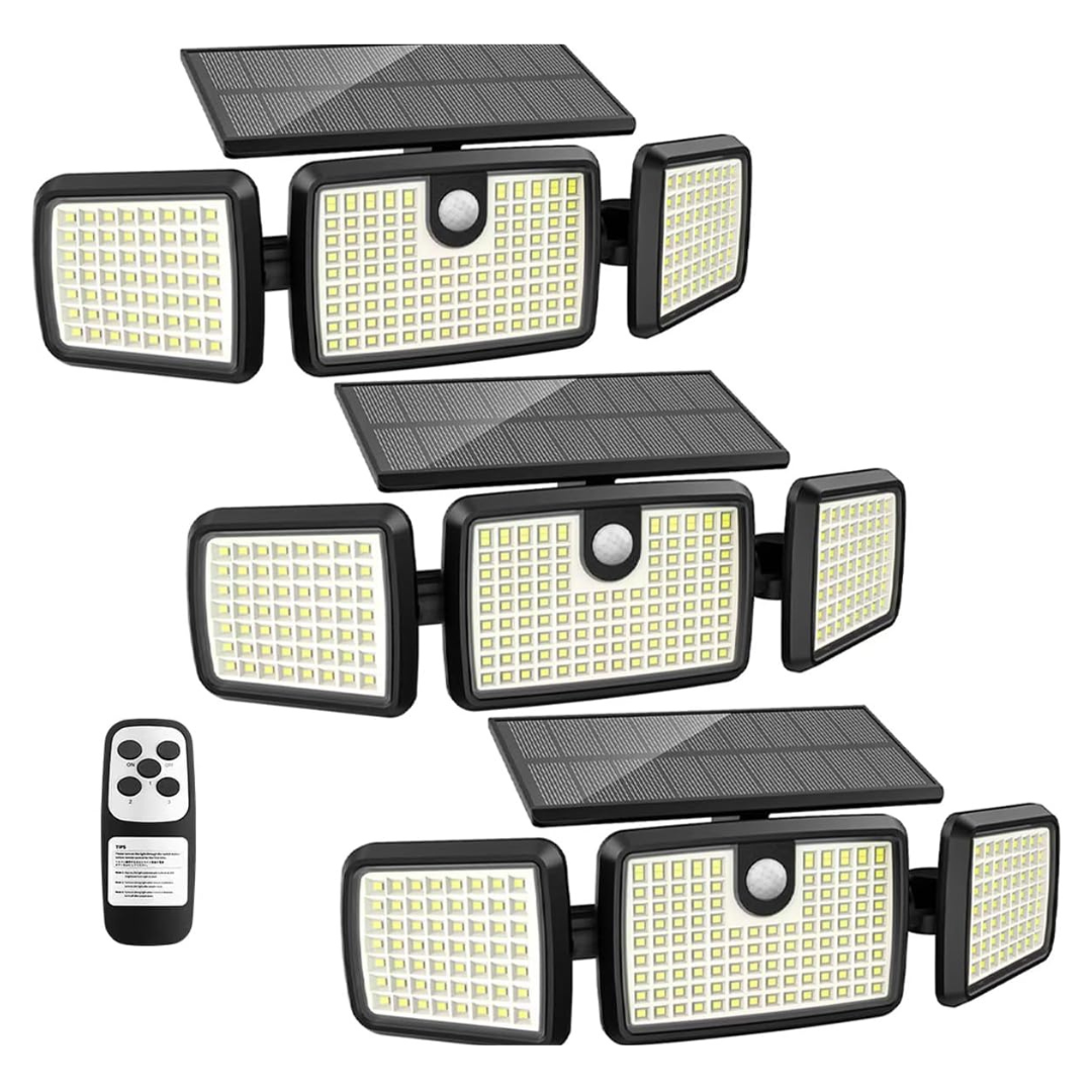 Solarbewegingssensor Deckverlichting voor Buiten met 232 LEDs en Afstandsbediening