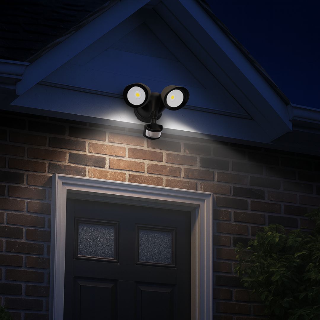 Wandlamp Buiten met LED Sensor - Zwart Aluminium en Kunststof, IP54