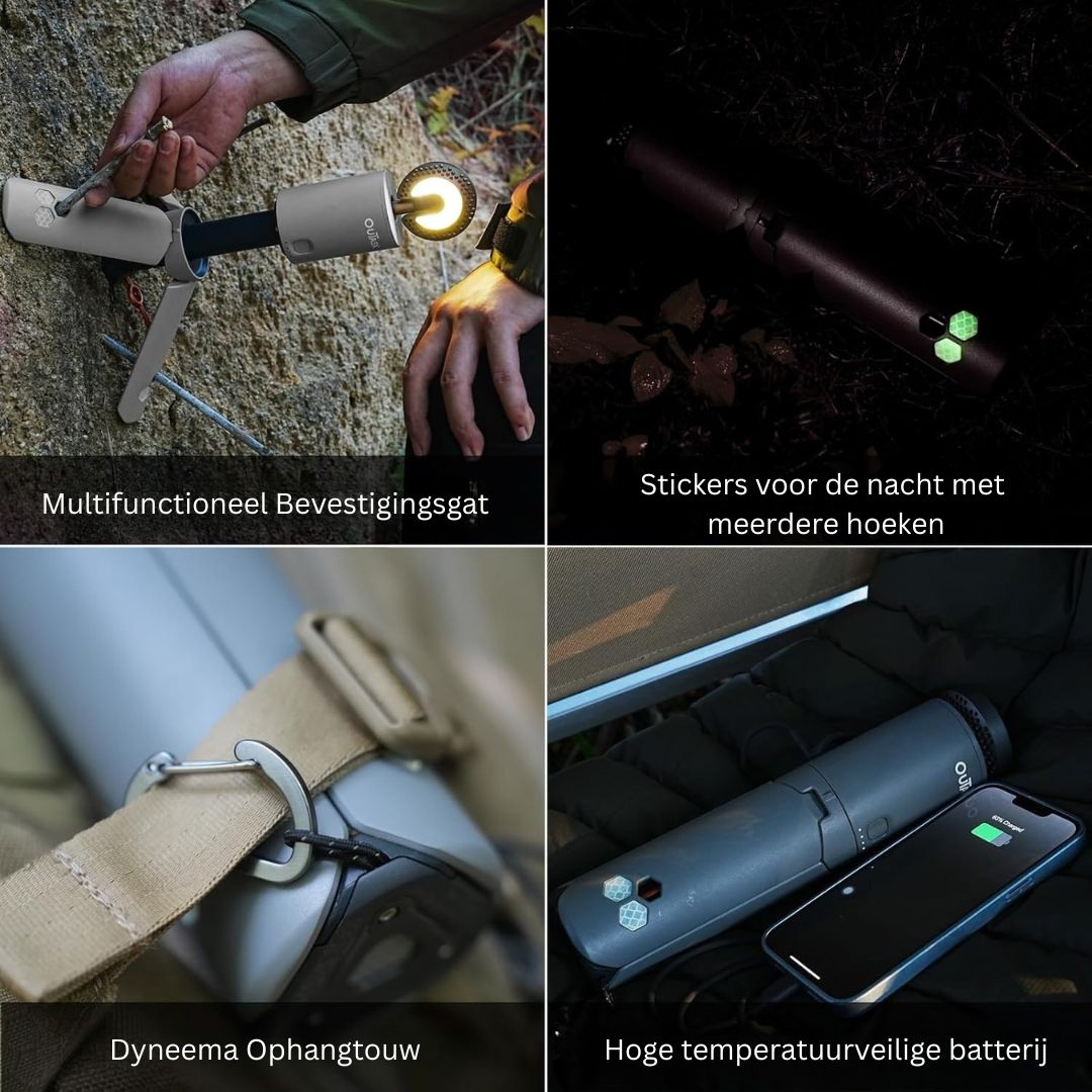 Telescopische Statief Buitenspot met Powerbank en Waterdicht Ontwerp