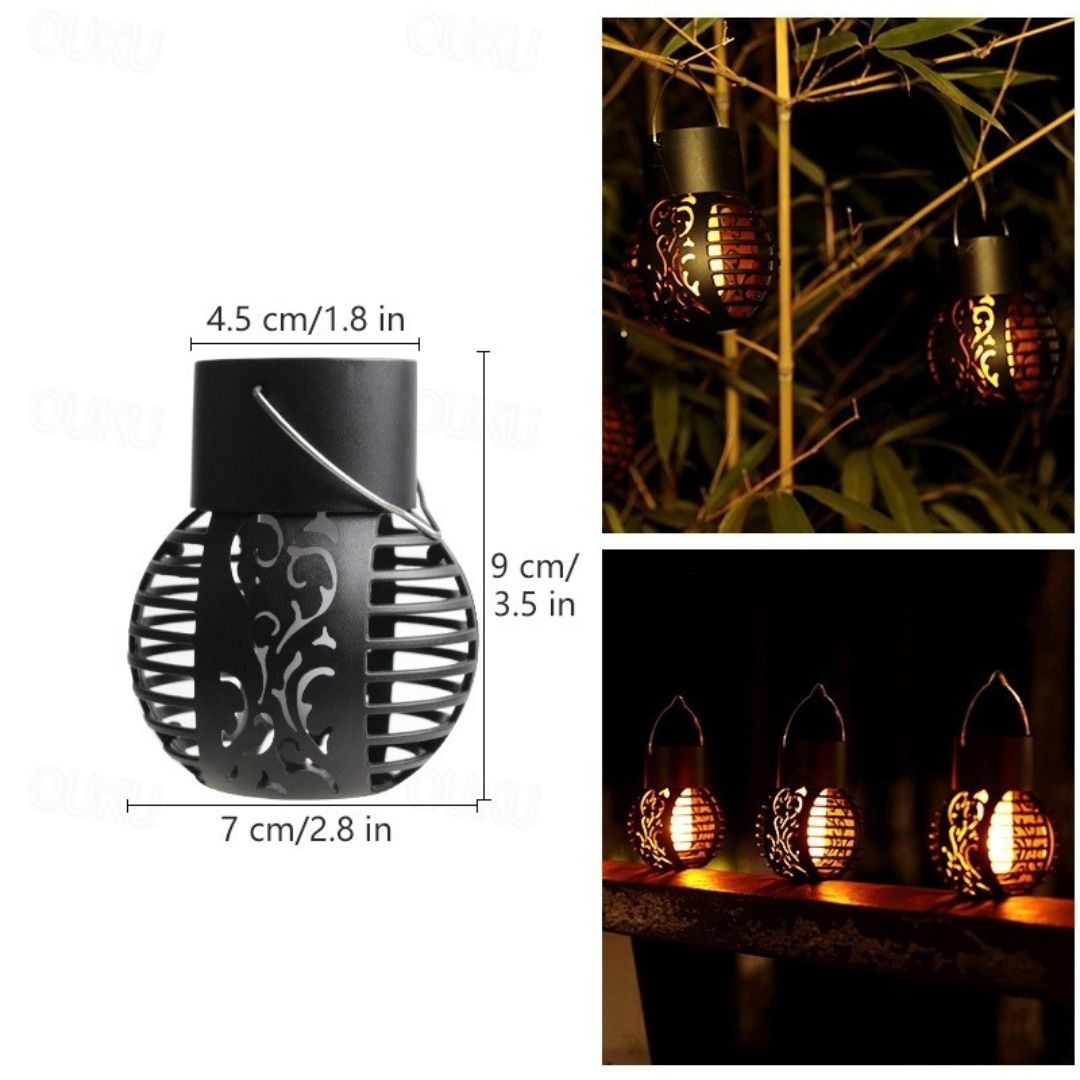 Solar Hangende Lantaarns Buiten Waterdicht Vlam Effect