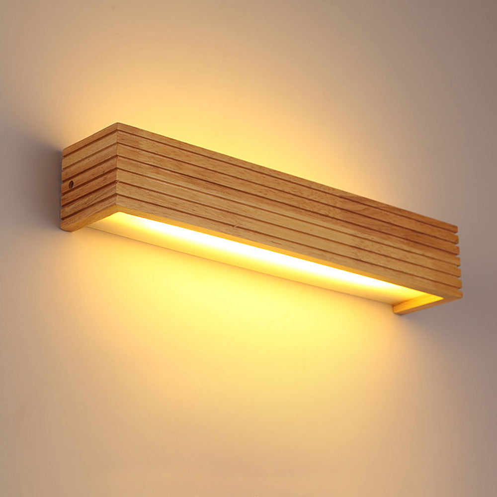 Houten LED Badkamer Wandlamp met Rustiek Ontwerp en Energiezuinige Verlichting-2