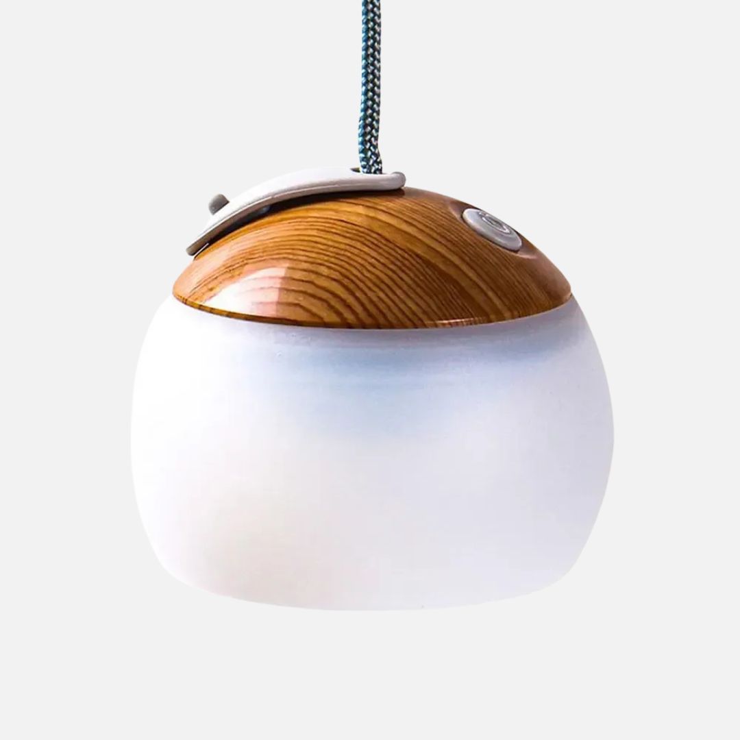 Buitencampinglamp met verstelbaar touw en warme-koude LED-modi