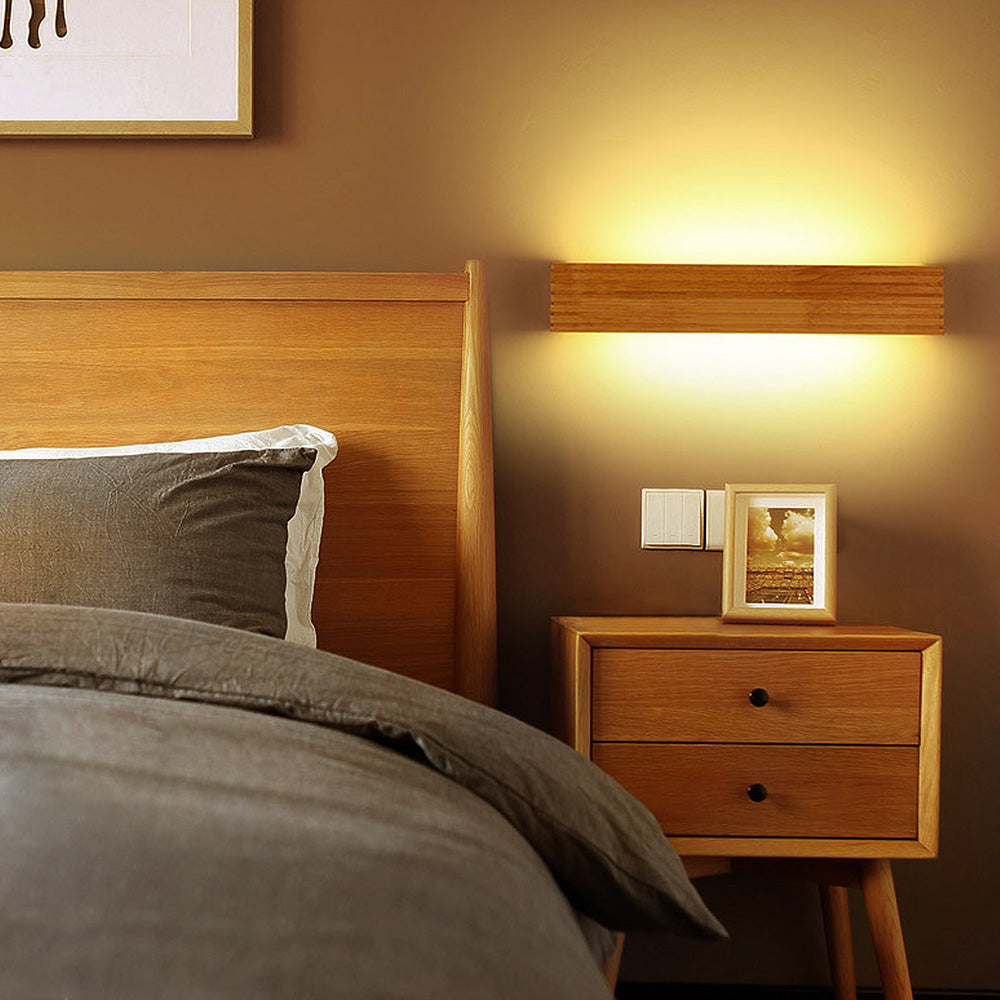 Houten LED Badkamer Wandlamp met Rustiek Ontwerp en Energiezuinige Verlichting-3