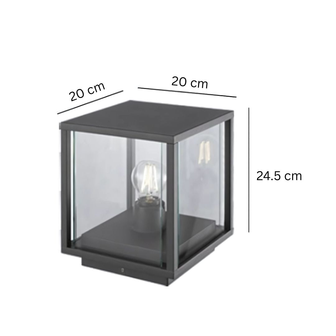 Buitenlamp van Die-cast Aluminium met E27 Fitting – Donkergrijs IP54