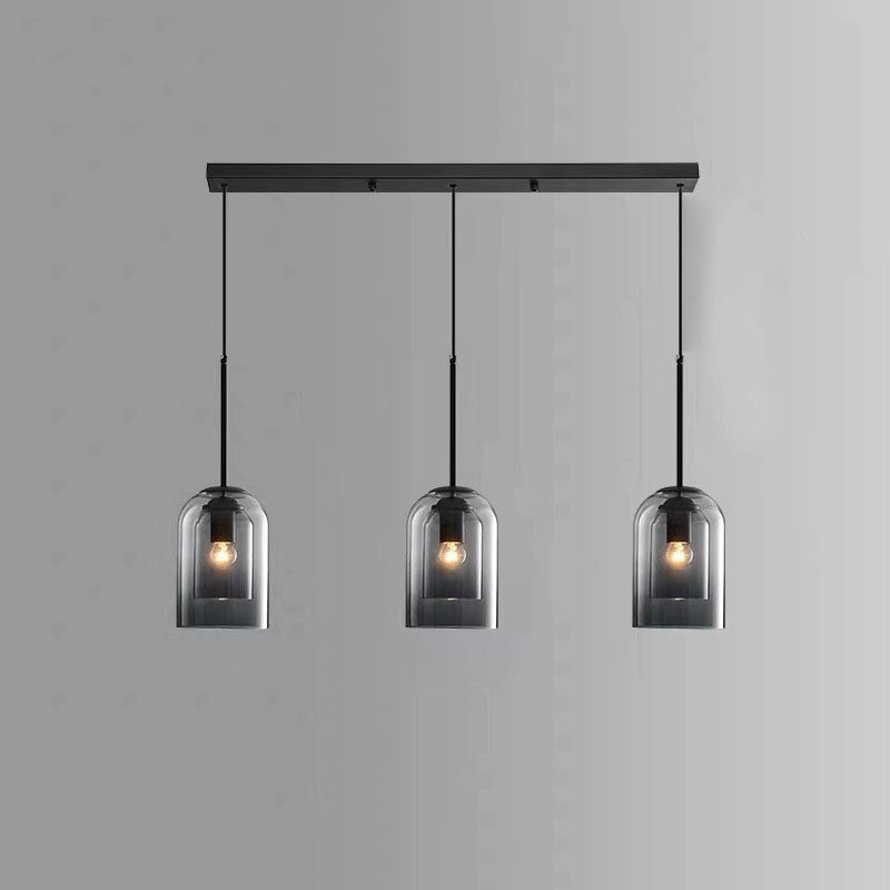 Glazen Hanglamp – Modern, Dubbele Laag, IJzer & Glas