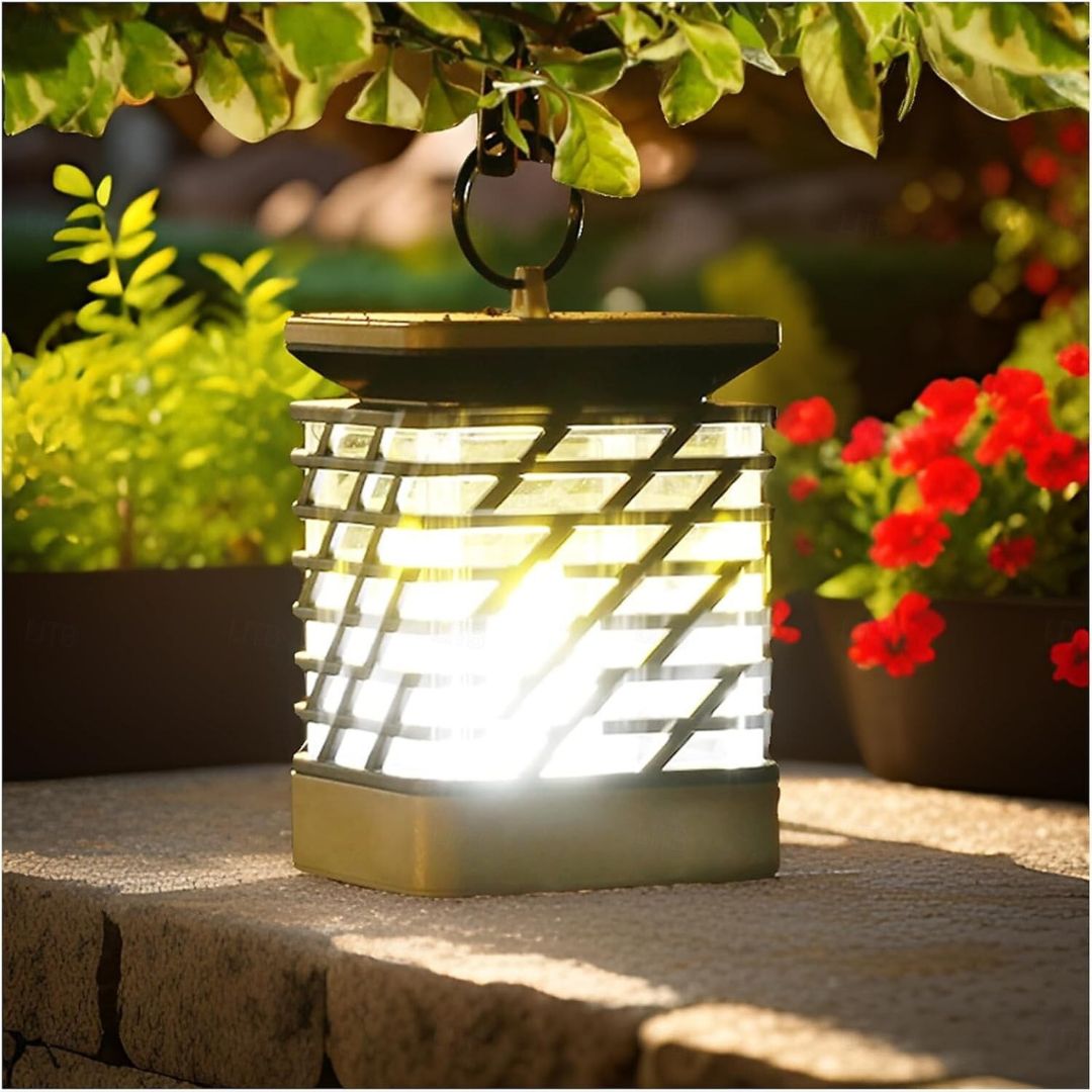 Solar LED Lantaarnlampen Buiten Waterdicht Warm Wit