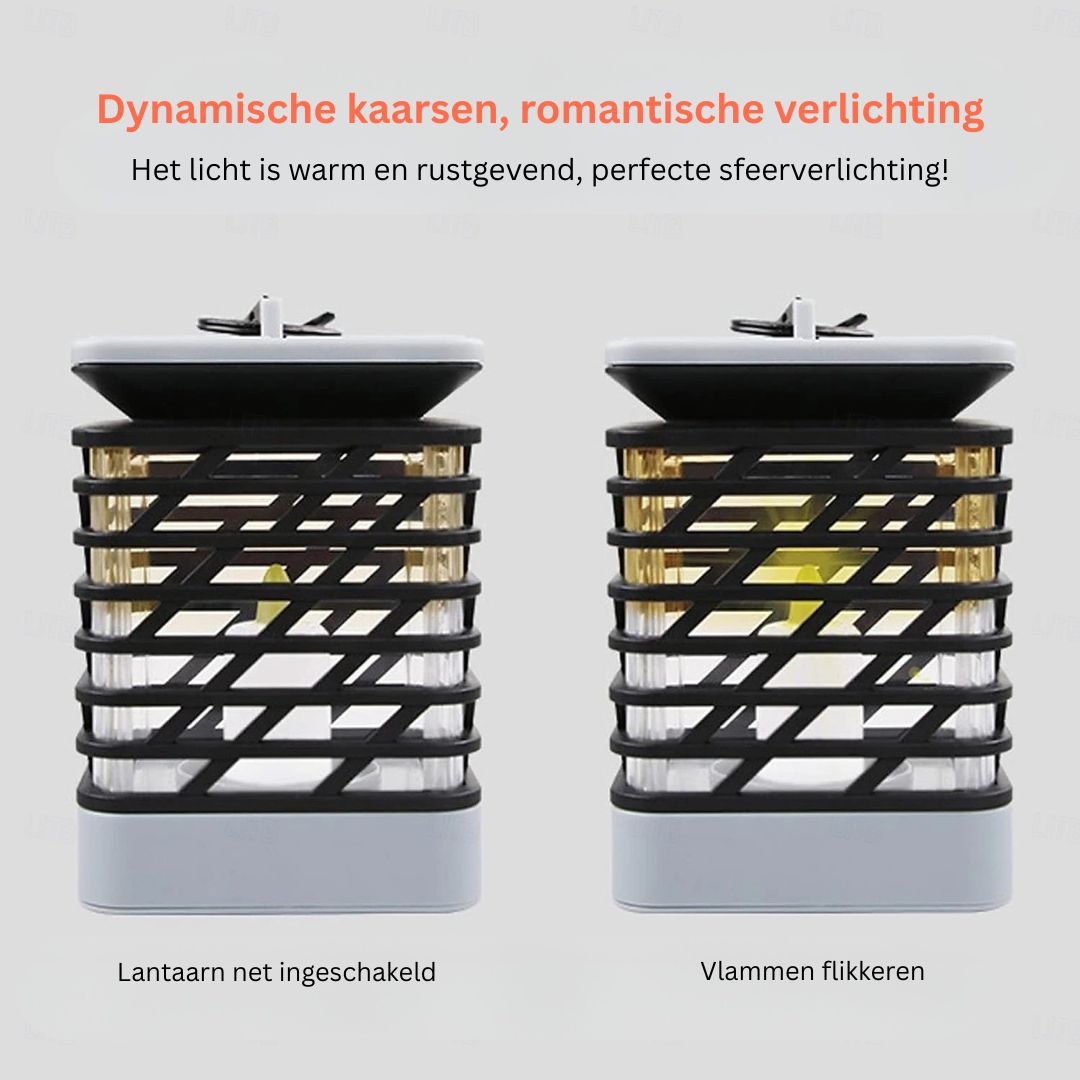 Solar LED Lantaarnlampen Buiten Waterdicht Warm Wit