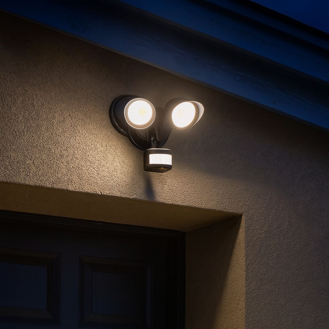 Wandlamp Buiten met LED Sensor - Zwart Aluminium en Kunststof, IP54