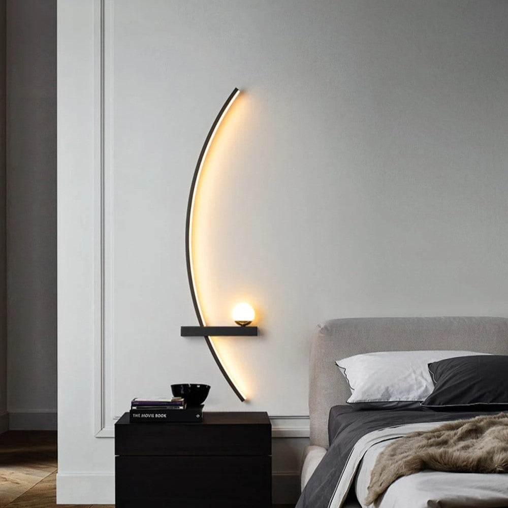 Minimalistische LED Muurverlichting met 3 Verlichtingsmodi – Zwart of Goud 1