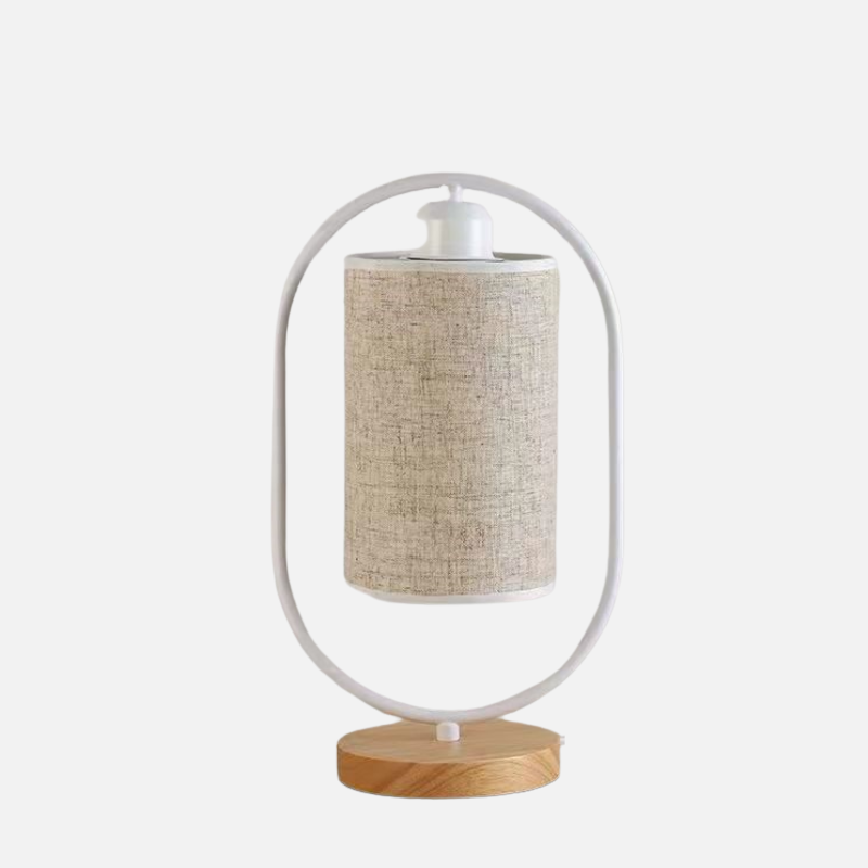 Vintage Houten Tafellamp met Warm LED Licht voor Gezellige Verlichting