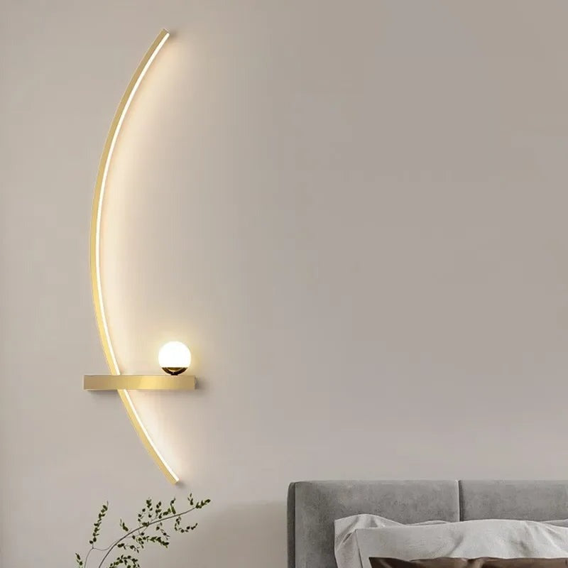Minimalistische LED Muurverlichting met 3 Verlichtingsmodi – Zwart of Goud 6