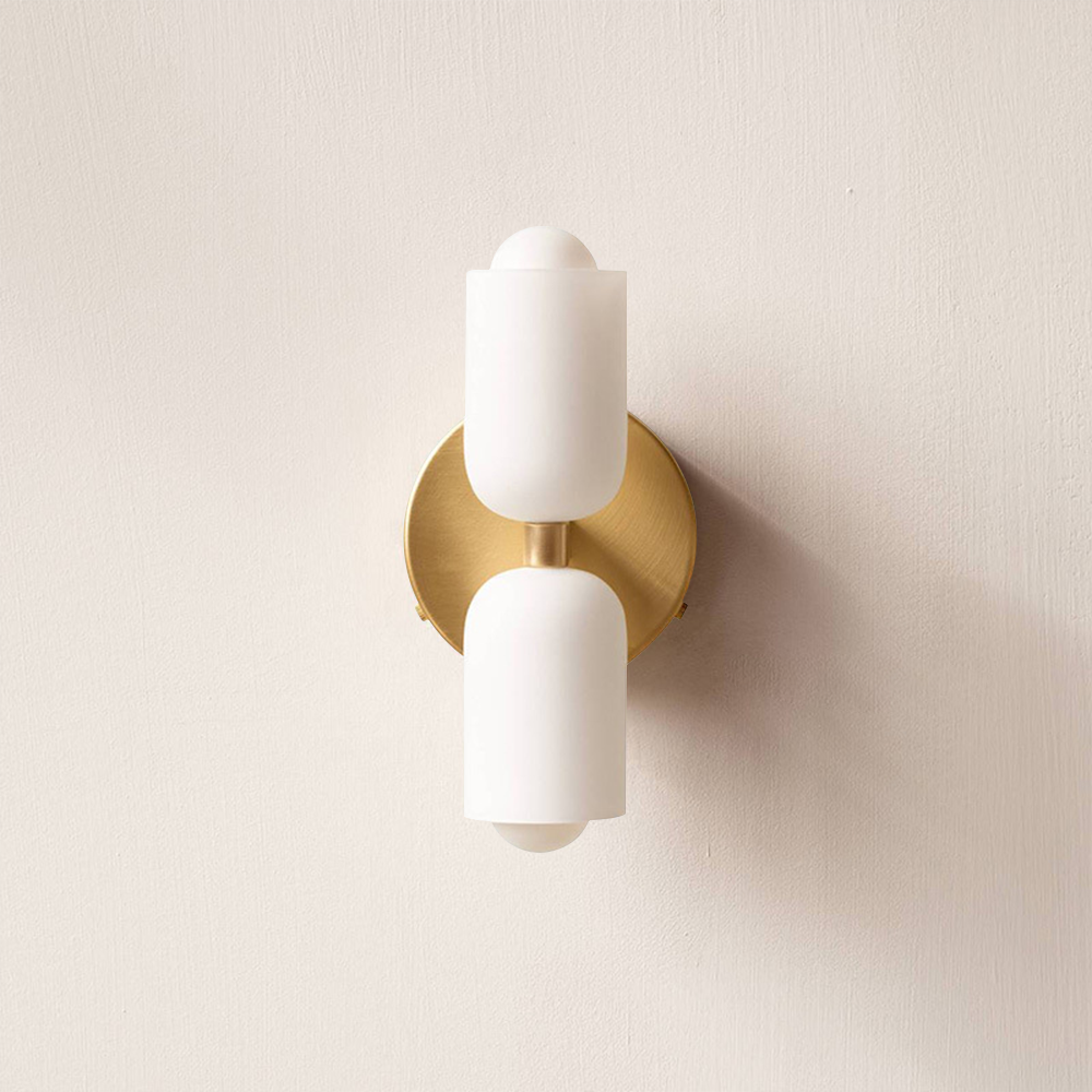 Moderne Wandlamp van Glas met Dubbele Hoofden voor Binnengebruik 4
