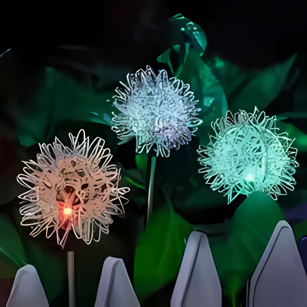 Zonne-energie Tuinverlichting LED Dandelion Lamp – Weerbestendig en Sfeervol