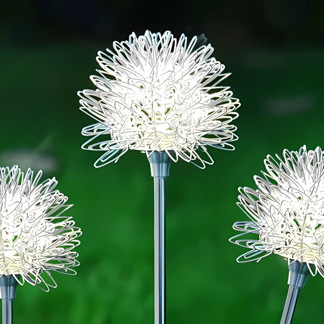 Zonne-energie Tuinverlichting LED Dandelion Lamp – Weerbestendig en Sfeervol