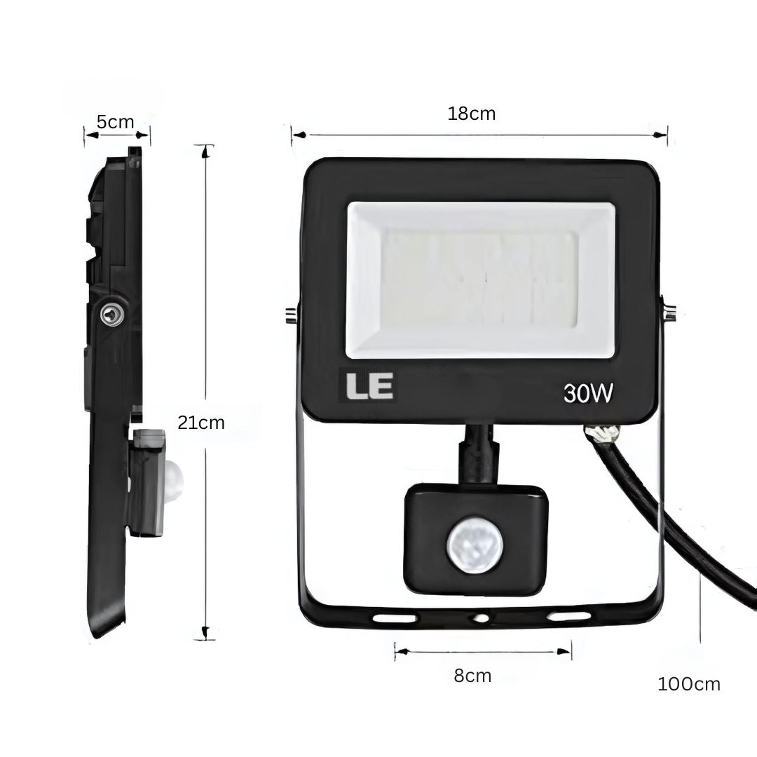 LED-schijnwerper met bewegingssensor 15W/30W/50W 5000K Waterdicht voor buiten