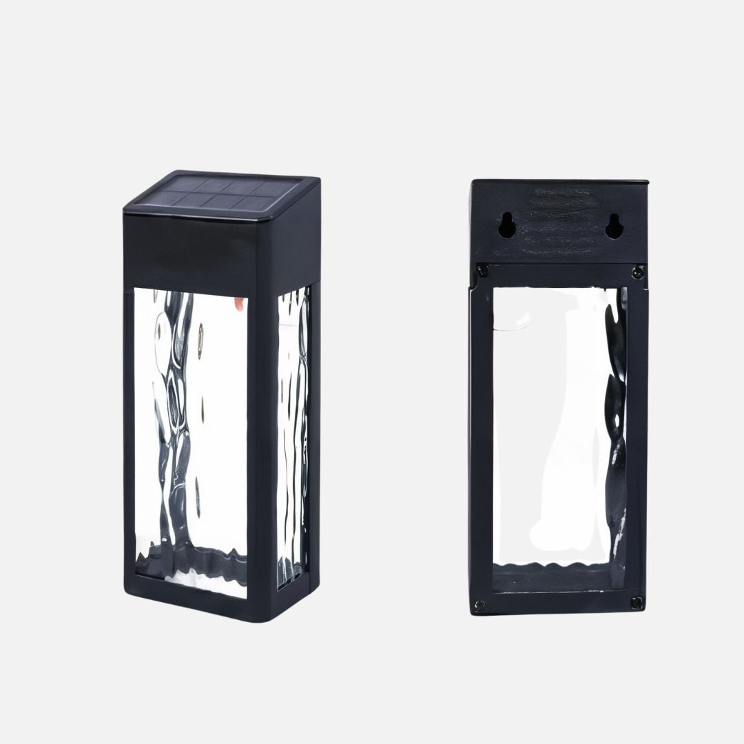 Zwarte Solar Wandlamp Buiten met Modern Design en Eenvoudige Installatie