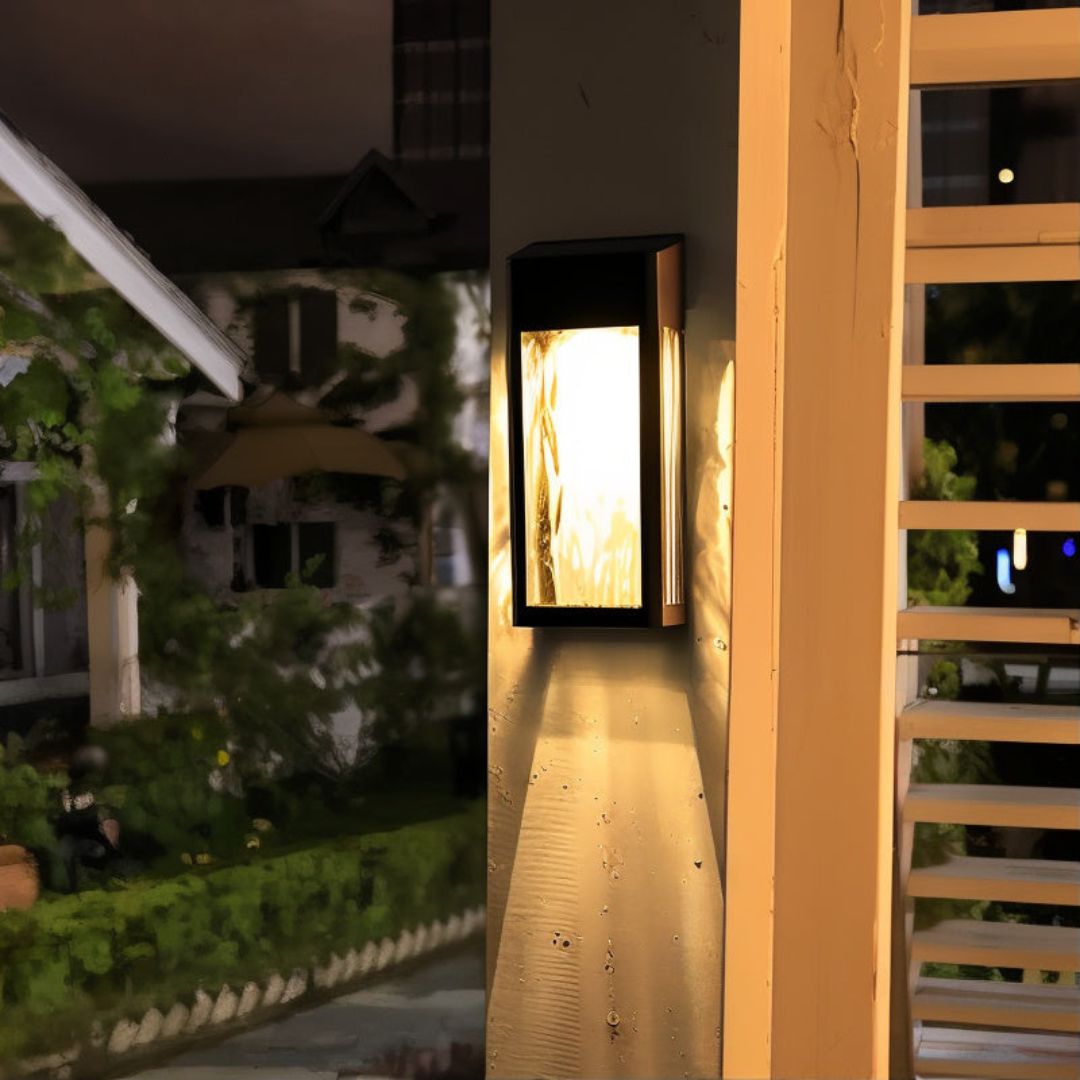 Zwarte Solar Wandlamp Buiten met Modern Design en Eenvoudige Installatie
