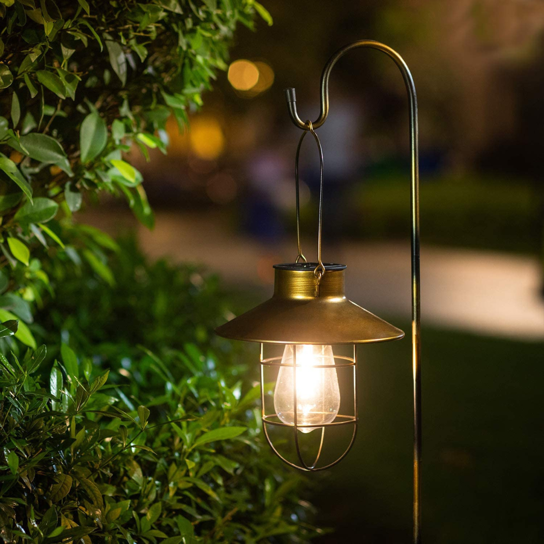 Hangende Buitenlamp met Sensor – Solar Tuinverlichting met Warme LED Verlichting