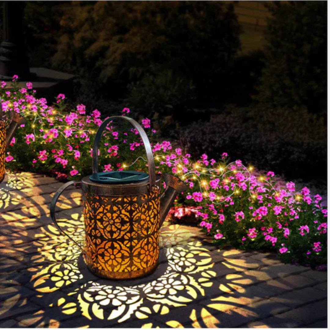 Solar Tuinverlichting Stervormig Warm Wit Licht 80cm Automatisch Aan/Uit