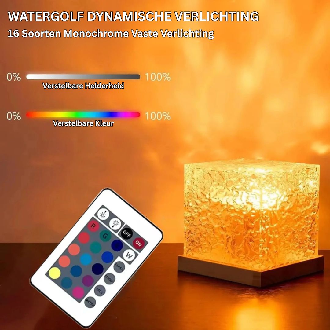 Ocean Wave Projectorlamp – 16 Kleuren, Dimbaar, Met Afstandsbediening