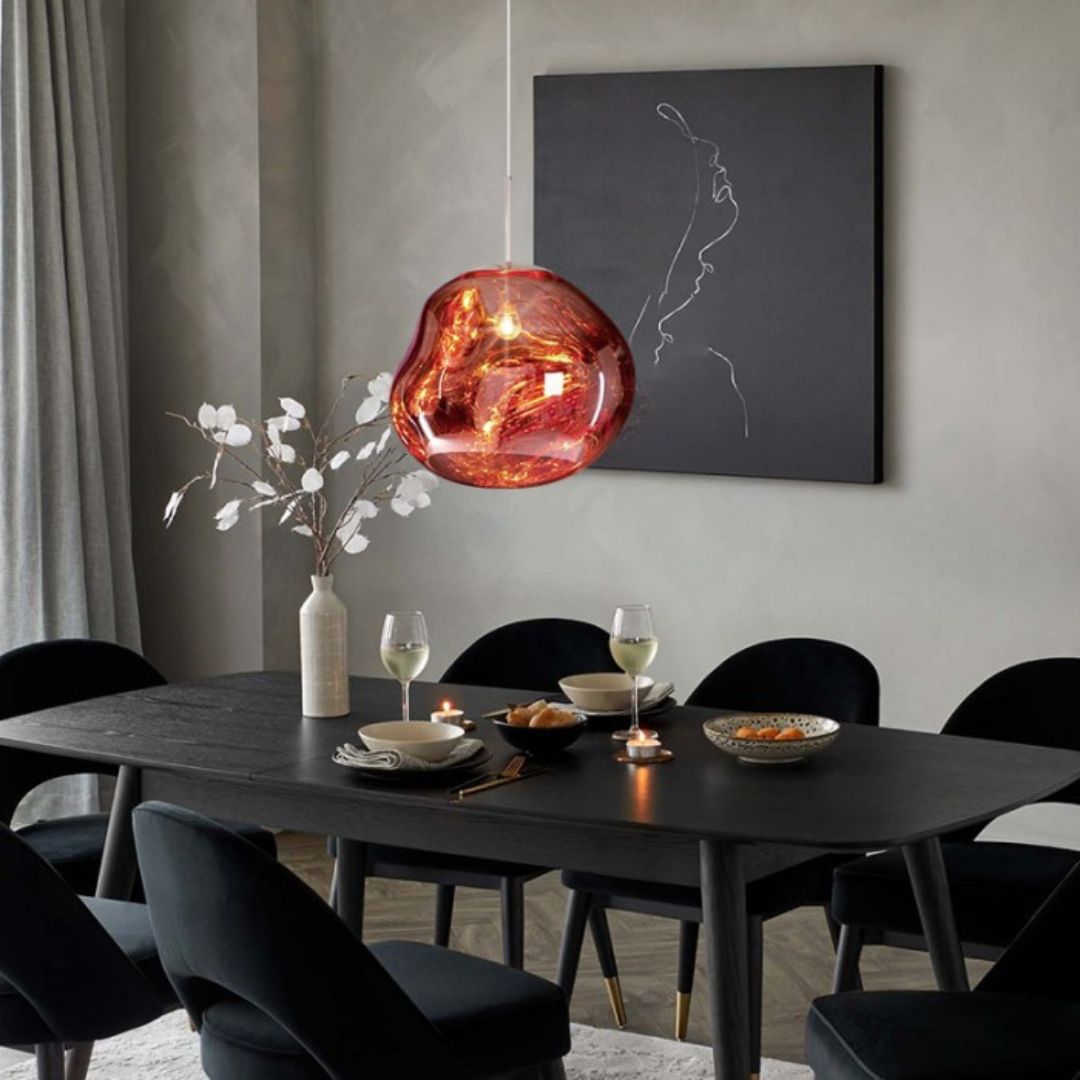 Acryl Bol Hanglamp E27 Gepolijst Goud Rood Zilver Rookgrijs 4 Maten