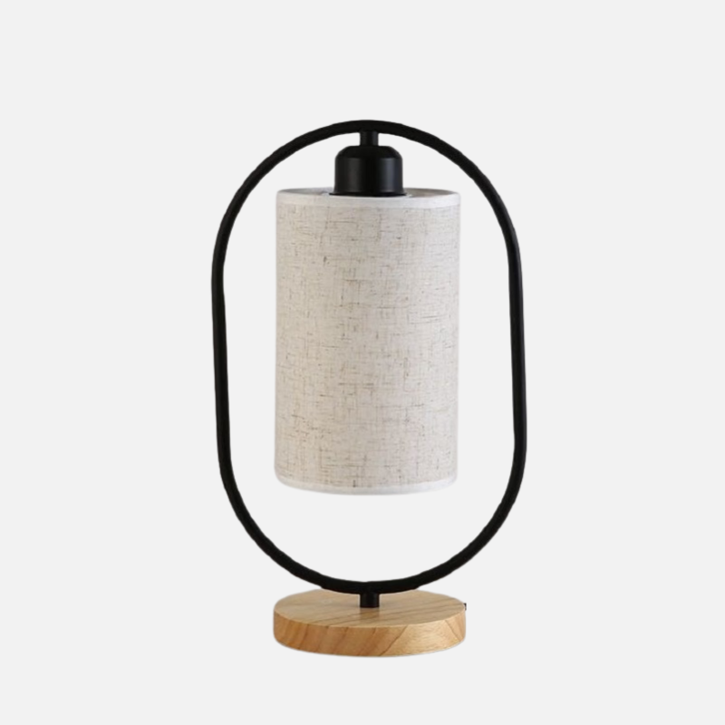 Vintage Houten Tafellamp met Warm LED Licht voor Gezellige Verlichting
