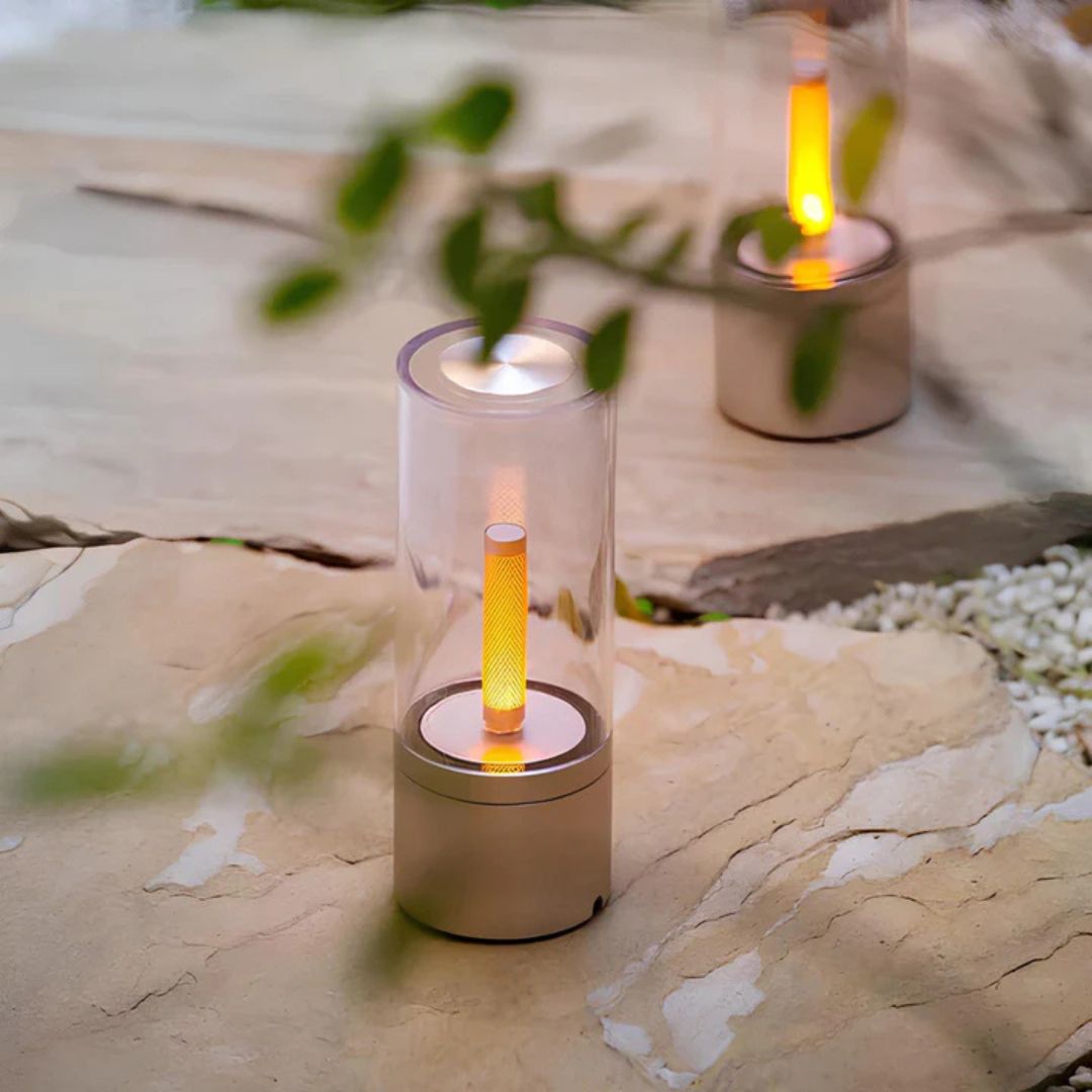 Oplaadbare Tafellamp – Dimbaar, Luxe Design, Aluminium & Glas