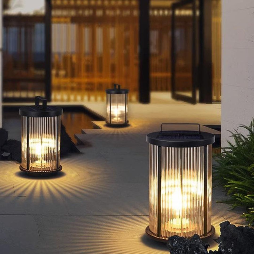 Kristallen Buitenlamp Zonne Energie met Retro Ontwerp – Waterdichte Solar Wandlamp