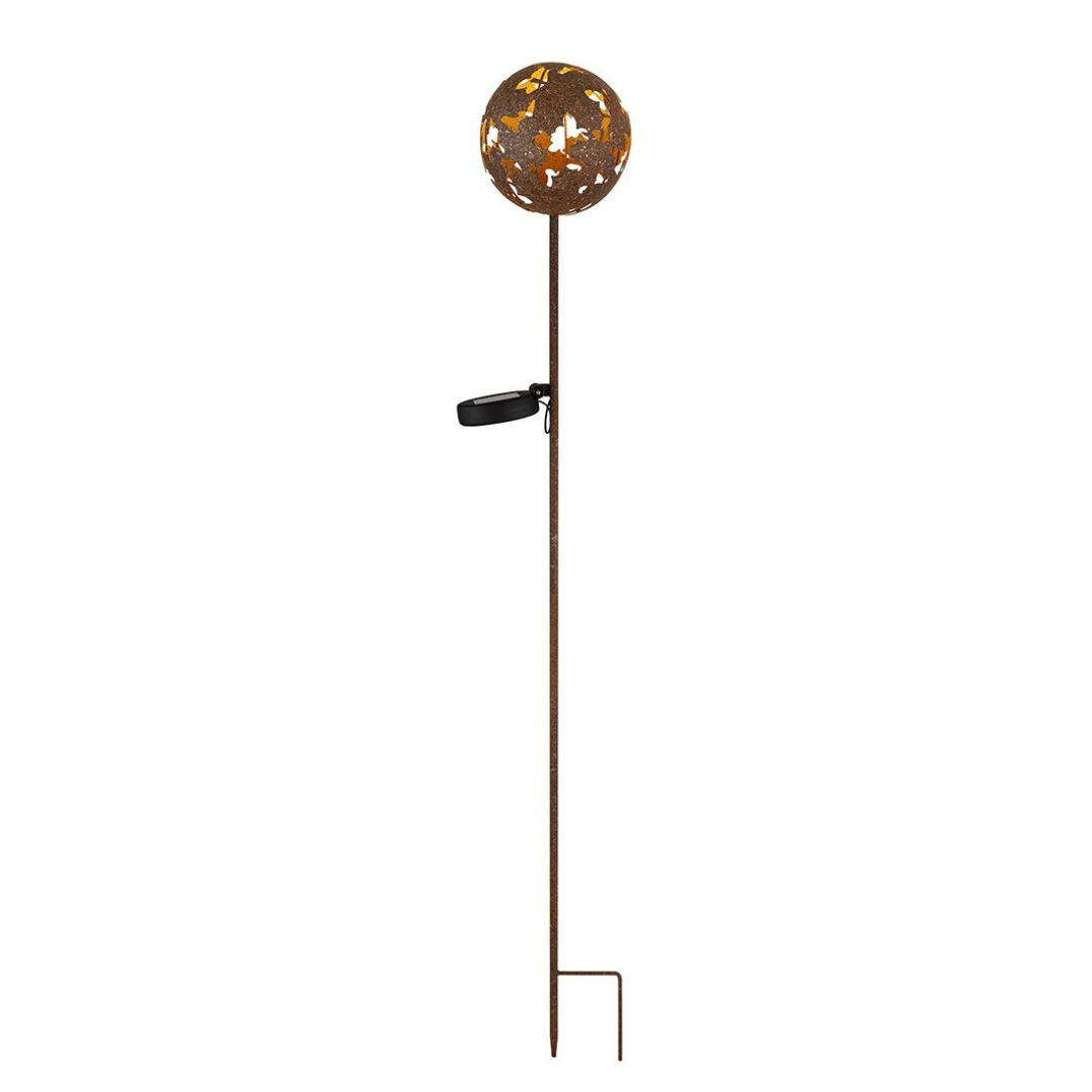 Solar Tuinlamp LED Esdoornblad Roestkleurig Metaal IP44