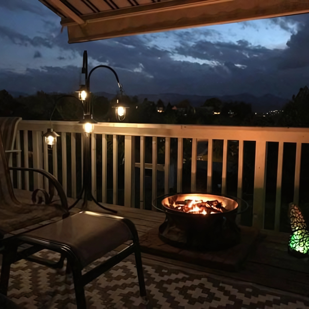 Hangende Buitenlamp met Sensor – Solar Tuinverlichting met Warme LED Verlichting