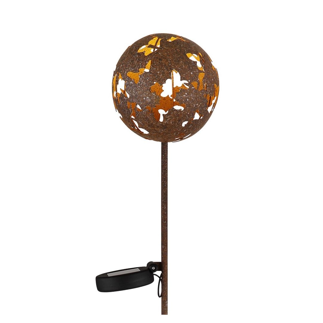 Solar Tuinlamp LED Esdoornblad Roestkleurig Metaal IP44