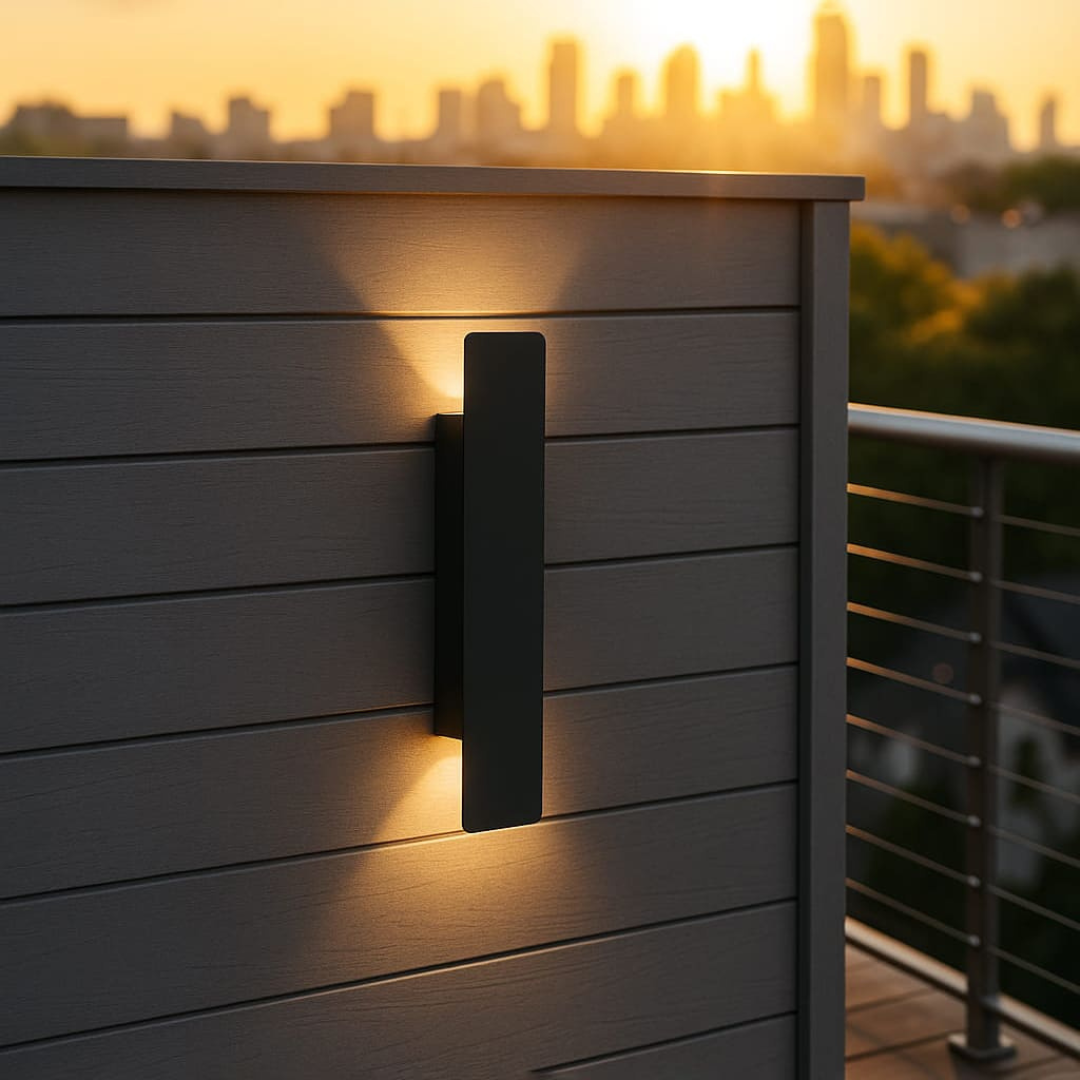 Slanke Buitenwandlamp van Aluminium met IP65-bescherming – Moderne Buitenlamp voor Stijlvolle Buitenverlichting