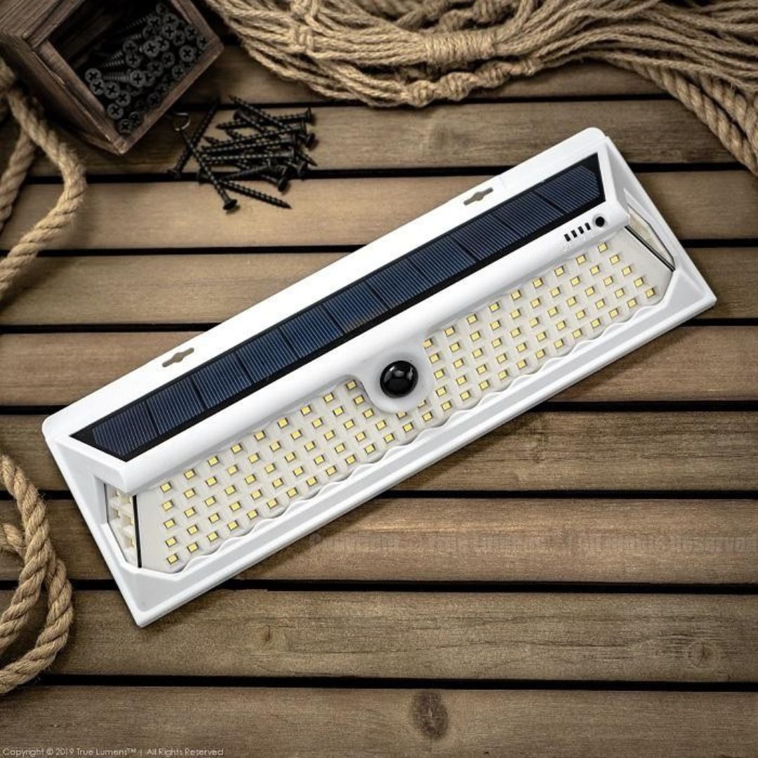 Solar Wandlamp Buiten met 120 LED's en Bewegingssensor - Weerbestendig
