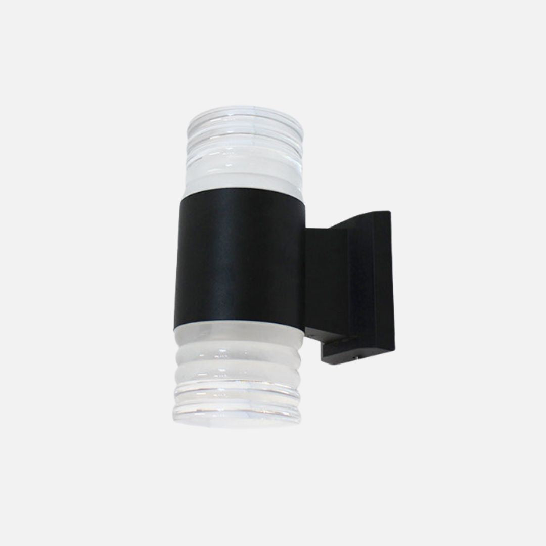 LED Buiten Wandlamp met Minimalistisch Ontwerp en 2x6W Verlichting – Zwart Aluminium
