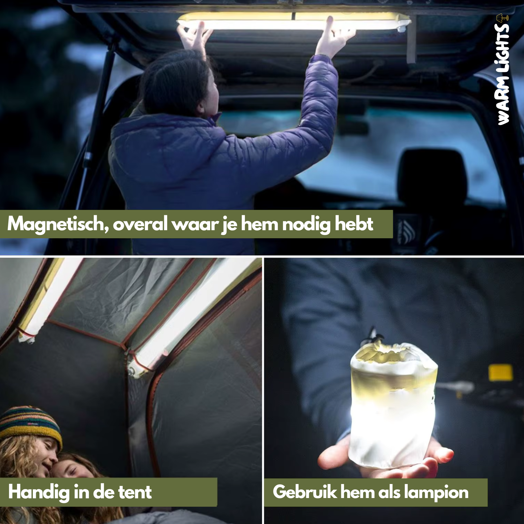 AIRGLOW Reislamp – Draagbaar, Oplaadbaar & Waterdicht