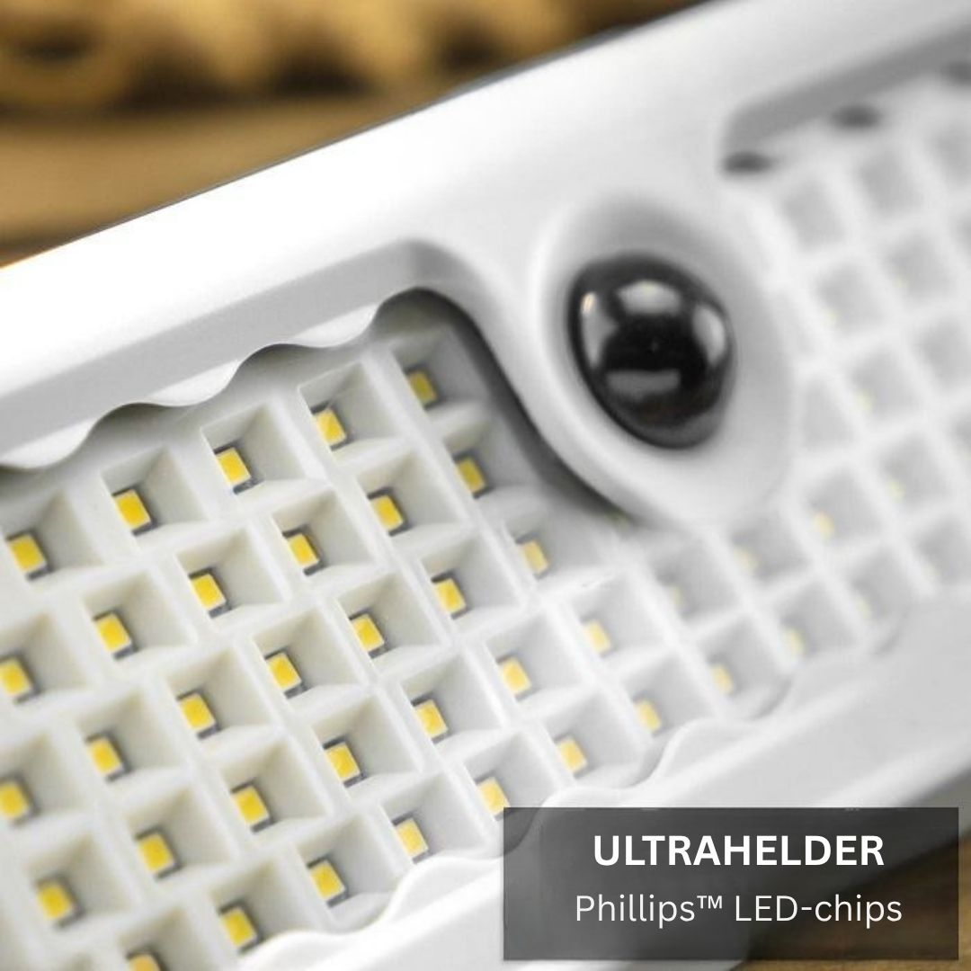 Solar Wandlamp Buiten met 120 LED's en Bewegingssensor - Weerbestendig