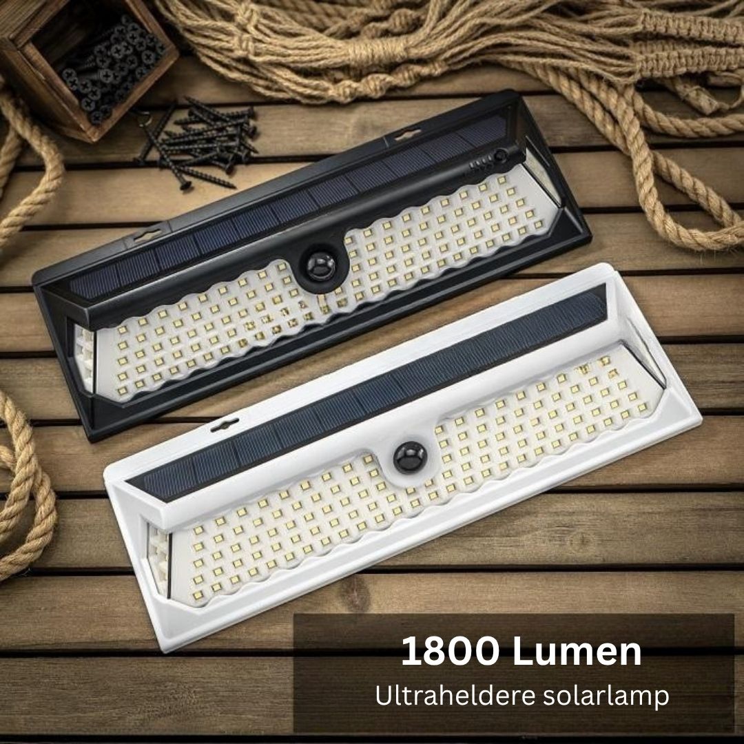 Solar Wandlamp Buiten met 120 LED's en Bewegingssensor - Weerbestendig