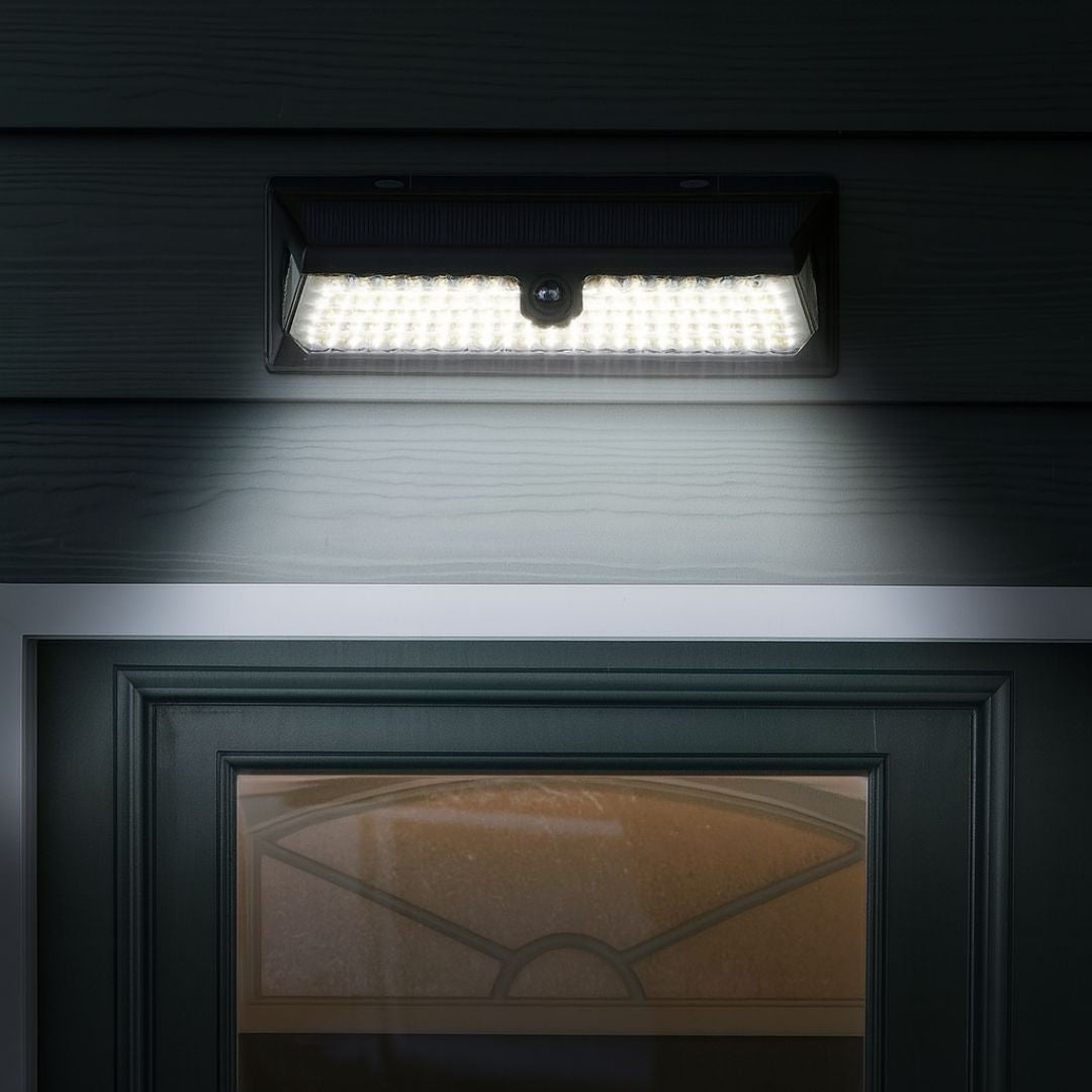 Solar Wandlamp Buiten met 120 LED's en Bewegingssensor - Weerbestendig
